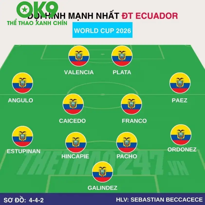 Đội hình Ecuador Đội hình Ecuador